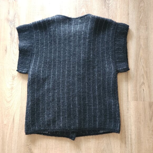 Vintage P.G.E. Mohair Pinstripe Lagenlook Cardigan Vest - Picture 7 of 7